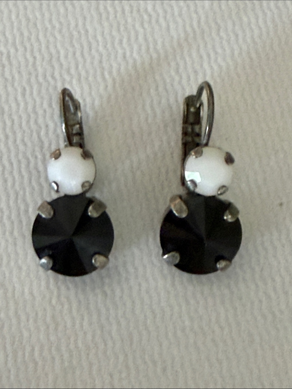 Sabika Black and White Drop Earrings